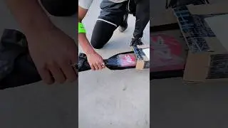 UNBOXING My New Uniq RED Leather Cricket Bat 