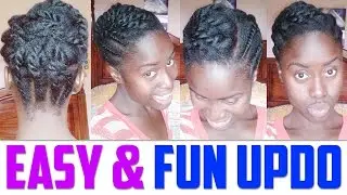 Easy Updo for Short to Medium Length Hair Natural Hairstyle
