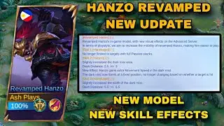 FINALLY!!🥳 NEW HANZO REVAMPED PATCH UPDATE!!!  (NEW MODEL AND SKILL EFFECTS)