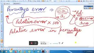 Absolute error relative error and percentage error