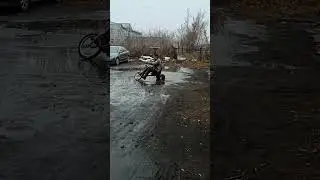 Испытываю трайк из гироскутера