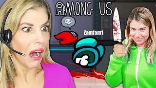 Playing Among Us But Maddie's Imposter IQ is 999! Zamfam Gaming