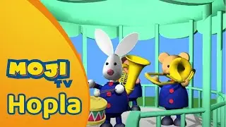 HOPLA SPEELT MUZIEK 🎵 | HOPLA 🐇 | Nederlandse Kinderseries | MojiTV