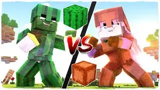 POOP armor vs CACTUs armor - MINECRAFT