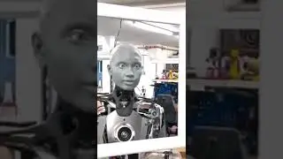ZonaUFO: Robot Ameca se mira por primera vez en el espejo. 