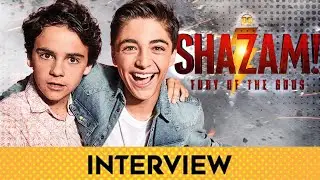 Shazam Stars Asher Angel & Jack Dylan Grazer Talk Dream DC Team-Ups