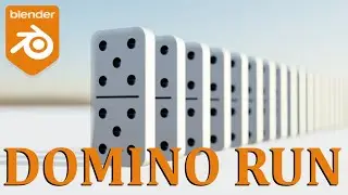 REALIST DOMINO RUN ( RIGID BODY, BLENDER 2.91 ).