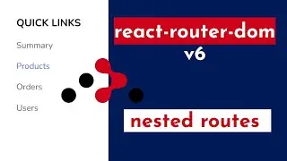react-router-dom v6 - nested routes | React and Node.js Ecommerce