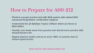 How to Prepare for A00 212 Exam on SAS Certified Advanced Programmer for SAS 9?