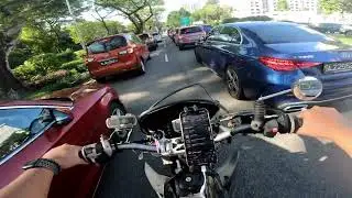 Suzuki DRZ400SM - POV Riding - Rush Hour Traffic Commute