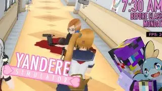 Yandere Simulator: Teacher sits near Dismembered Students