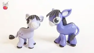 Donkey - Osiołek - polymer clay tutorial