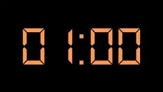 Timer 1 Menit Digital Font - Pastel Orange HD No Copyright