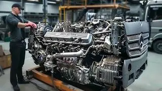 Man Fully Assembles Mercedes TRUCK ENGINE Perfectly | Start to Finish by 