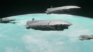 Rebel Squadron regroups with the fleet - Star Wars Blender Animation