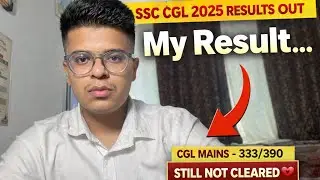 SSC CGL 2025 Result OUT | 333/390… Still Not Cleared 💔