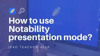How to use Notability iPad app in presentation mode with laser pointer to external display?