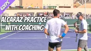 ALCARAZ Practice With Coaching From Ferrero | Indian Wells 2024 | GoPro