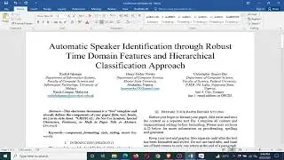 How to write and format a IEEE paper [download template]