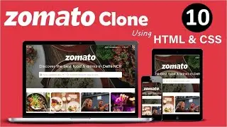 Zomato Clone using  HTML & CSS  || Part-10 Food Delivery Site || Developer Dude -- Web Development