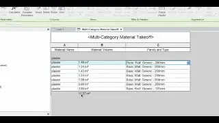 Quantity take off Plastering using Revit Architecture