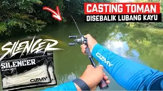Casting SKIPPING celah-celah kayu mencari ikan Toman!