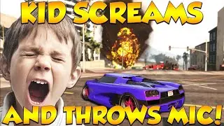 KID RAGES AND BREAKS HIS MIC BECAUSE HACKER in GTA Online! (GTA 5 Mods)