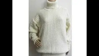 Almost pearl elastic on a single-bed machine. Press. Master class machine knitting