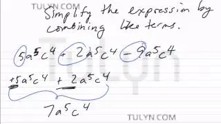 reducing polynomial into monomial by combining like terms 3