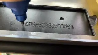 Serial Number Marking on Iron Plate with VIN Number Marking Machine HS-PE02-BMAX!