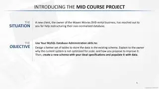 MySQL Database Administration - SQL Database for Beginners - Assignment Mid Course Project
