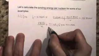 Nuclear Reactions Part D - Mass Defect example problems