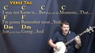 The Climb (Miley Cyrus) Banjo Cover Lesson with Chords/Lyrics - Capo 4th Fret