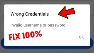 facebook wrong credentials invalid username or password 2023 || facebook login nahi ho raha hai