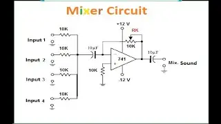 4-Input Audio Mixer #shorts #audio #audiomix #audiomixing