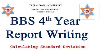 BBS 4th year report writing || calculating Standard Deviation