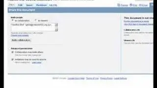 Document sharing with Google docs