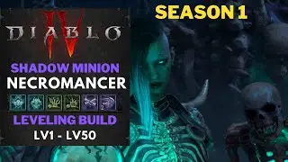 Diablo 4 Necromancer Build - Shadow Minion Leveling Build (Season 1)