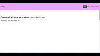 How to make the Navigation Bar Shrink on Scroll using HTML, CSS and JavaScript