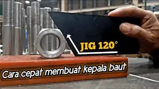 Membuat segi enam kepala baut dengan mesin bubut