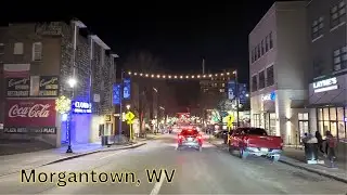 Morgantown West Virginia 4k Night Drive