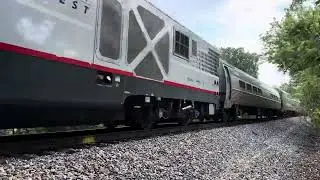 Amtrak 351 (22) Wolverine to Chicago 7/22/2024 (New Buffalo, MI)