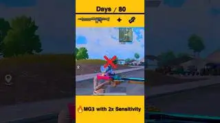 🔥 MG3 with 2x Gyro Sensitivity | 2x no recoil spray ✅ #bgmi #pubg #sensitivity #ytshorts #shorts