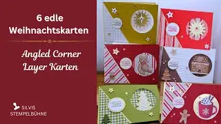 Besondere Kartentechnik /Angled Corner Weihnachtskarten/einfach + schnell/ Christmas / Stampin‘ Up!