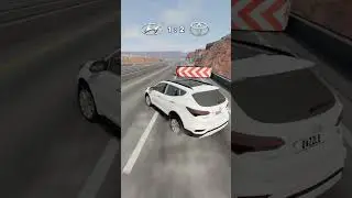 Hyundai Santa Fe vs Toyota RAV4 #beamngdrive #shorts