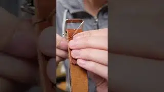 Making a leather watch strap  #diy #watches #leathercraft