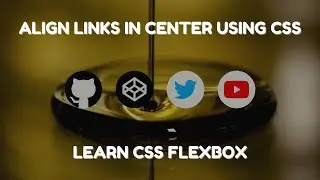 How to Center Links with Icons Using CSS | CSS Flexbox | Cool Coding Tamil