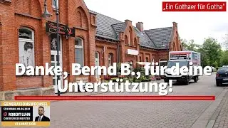 Unterstützer Bernd Börmel und der Wahl- LKW