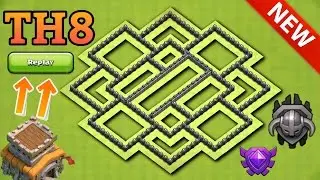 Clash of clans | NEW Town Hall 8 (Th8) Trophy Base With Replays | Best Th8 Trophy Base 2017