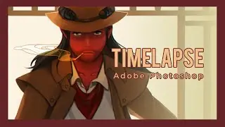 Tiefling Cowboy (Commission) [Timelapse]